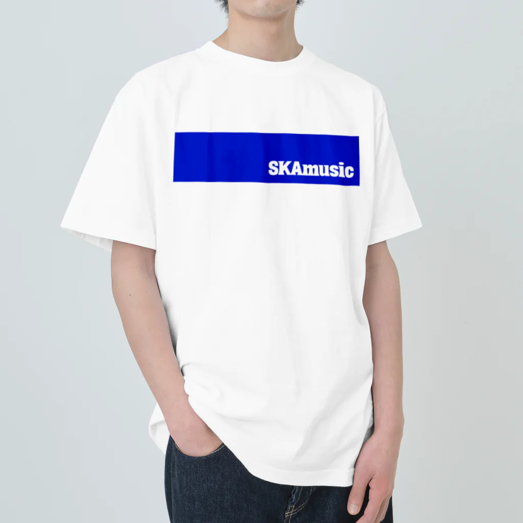 skamuzik a go goのSKAmusic 青シカク Heavyweight T-Shirt