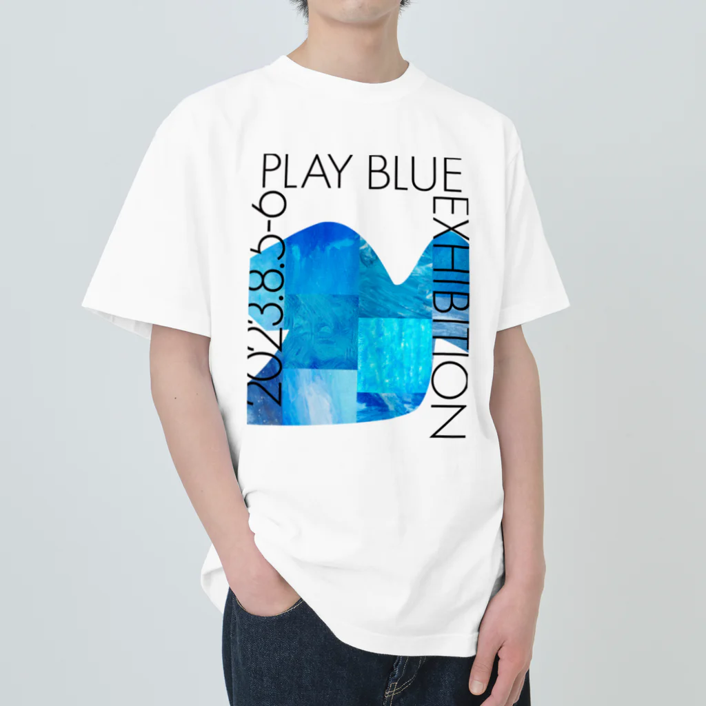 YUKA WATANABE | YUKASUKE Designの【展示DM Tシャツ③】PLAY BLUE EXHIBITION ヘビーウェイトTシャツ