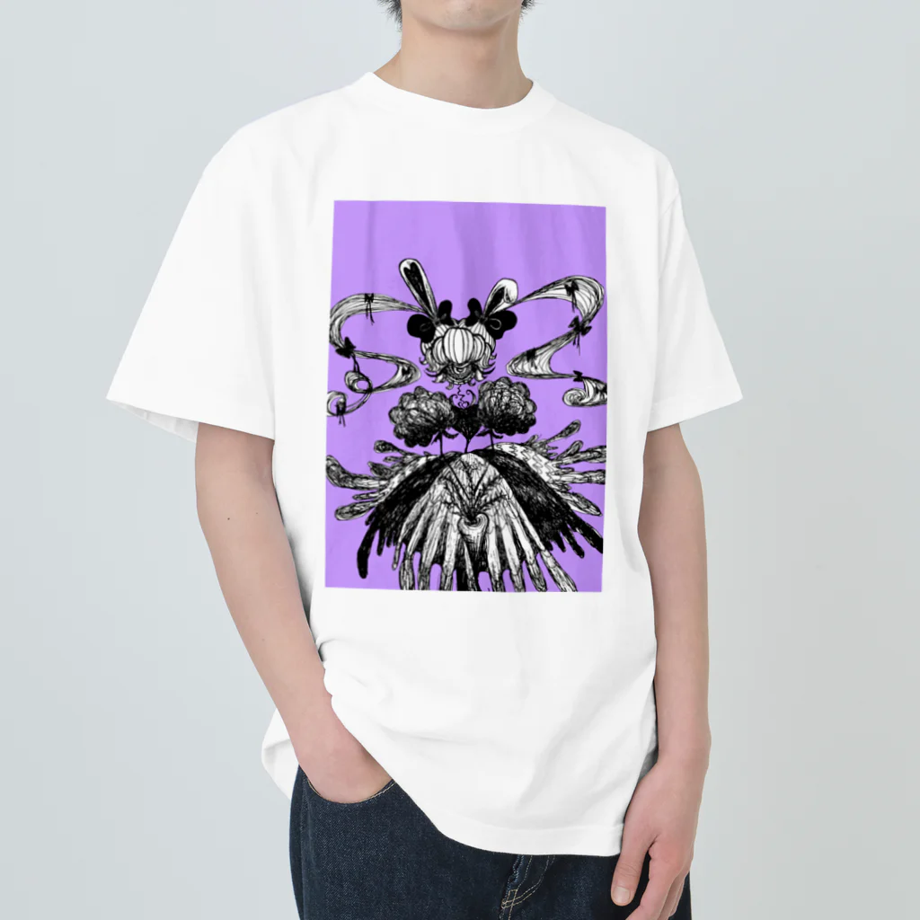 RANGANMARUの単眼ちゃん♡うさぎ耳ツインテール Heavyweight T-Shirt