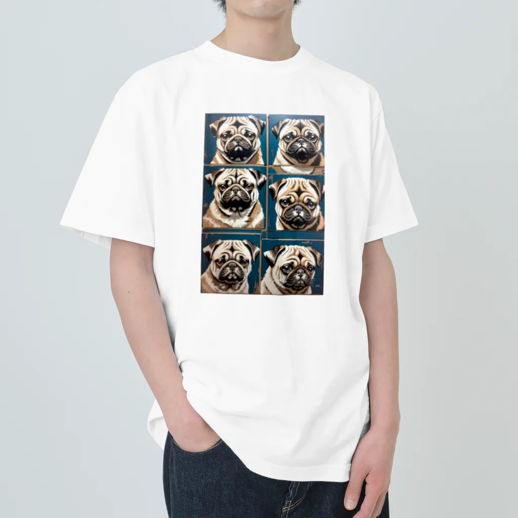 TakashiSのThe Pug Spectrum Heavyweight T-Shirt