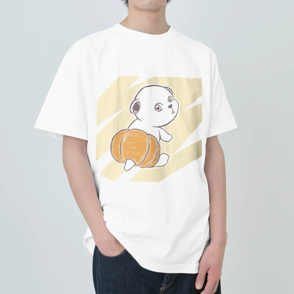 三月うさぎのみせのしろくま01 ヘビーウェイトTシャツ