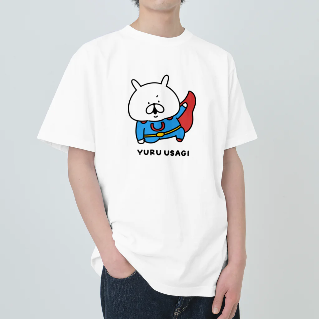 chococo_yuruusagiのスーパーヒーロー☆ゆるうさぎ　すちゃっ Heavyweight T-Shirt