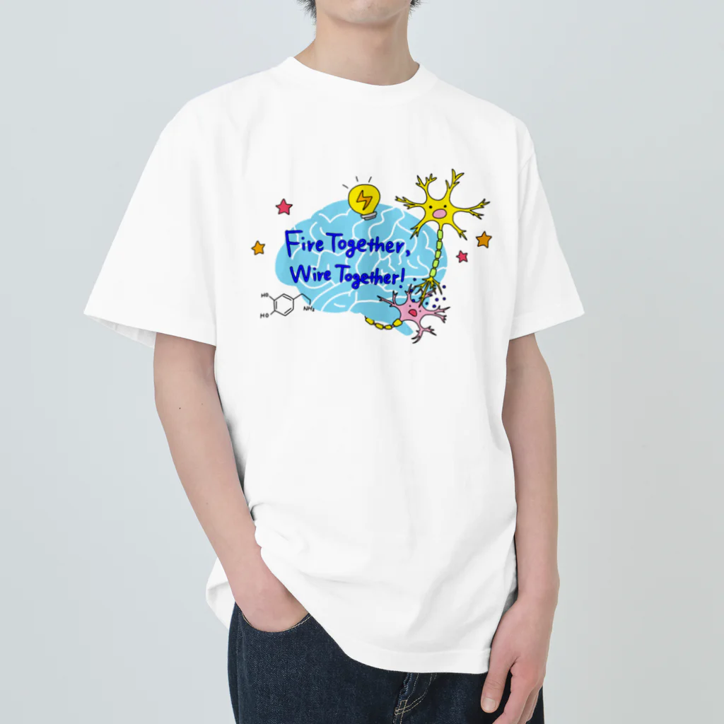 じゅごんの部屋のFire Together Wire Together ヘビーウェイトTシャツ