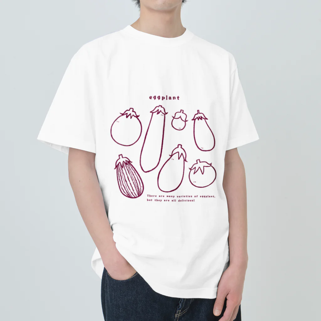 Aランチサラダ付SHOPの夏のeggplantさん1 ヘビーウェイトTシャツ