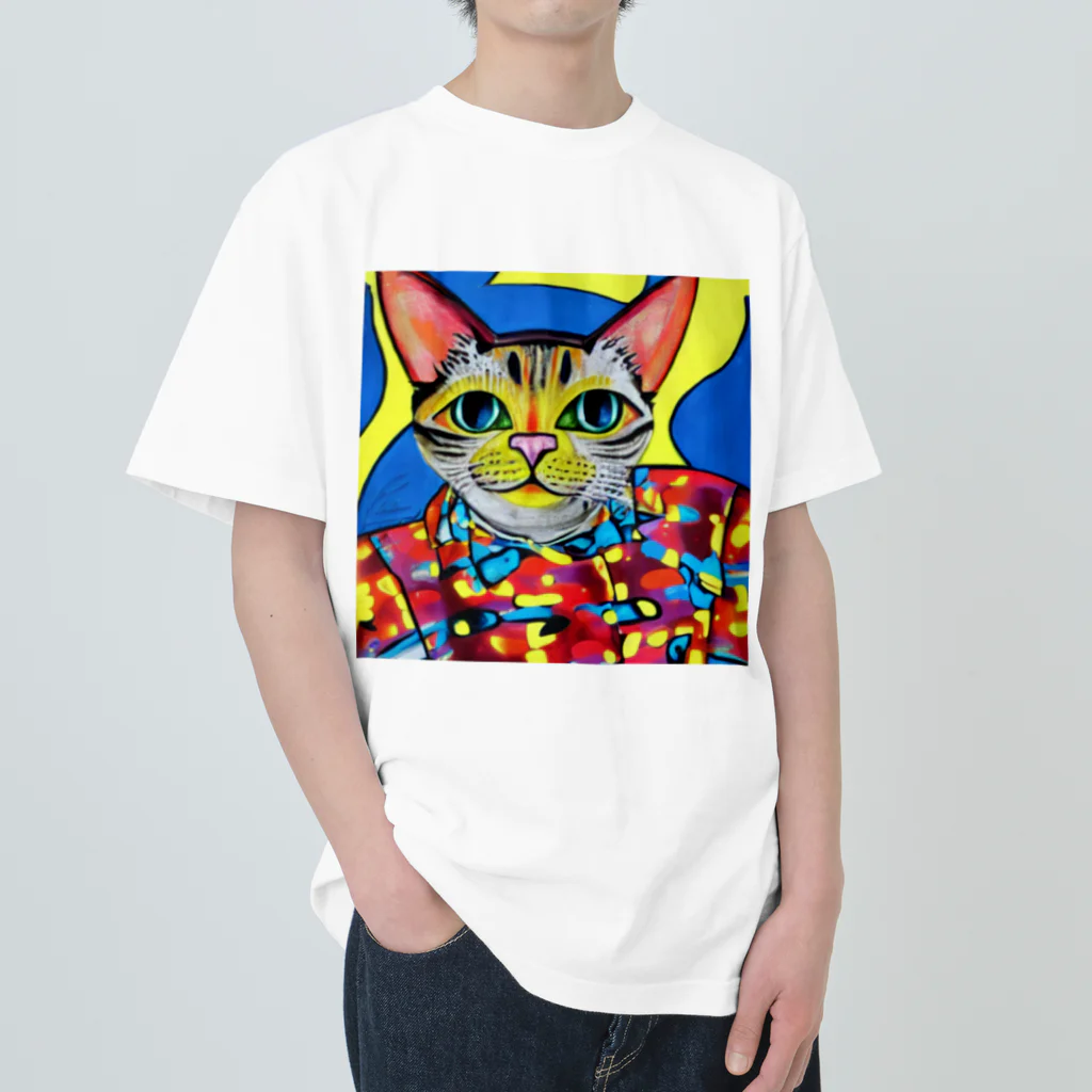 miehayashi1984のファンキーcat Heavyweight T-Shirt