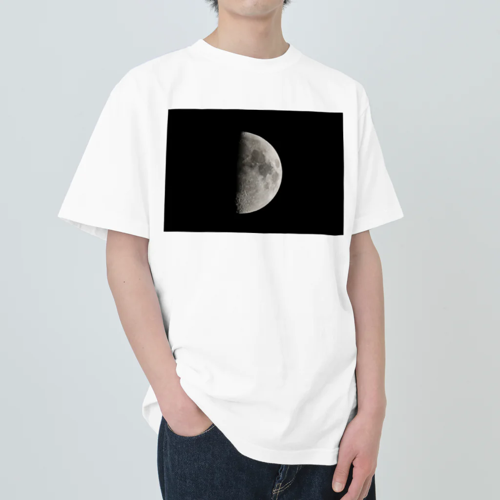 Photography Design  PDの上弦の月 ヘビーウェイトTシャツ