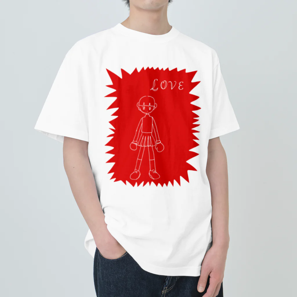 寿々木ここねのlove fight Heavyweight T-Shirt