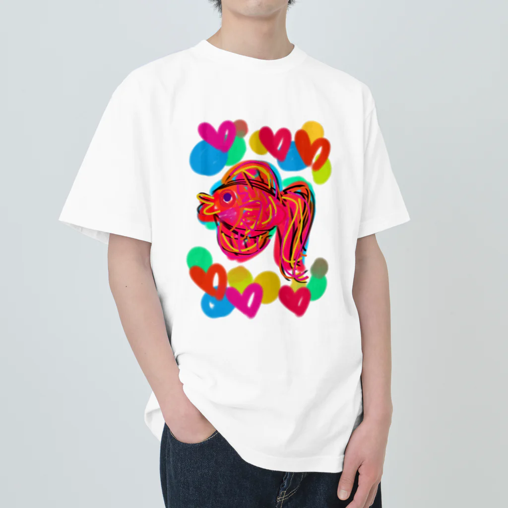 MAのカラフル金魚 Heavyweight T-Shirt