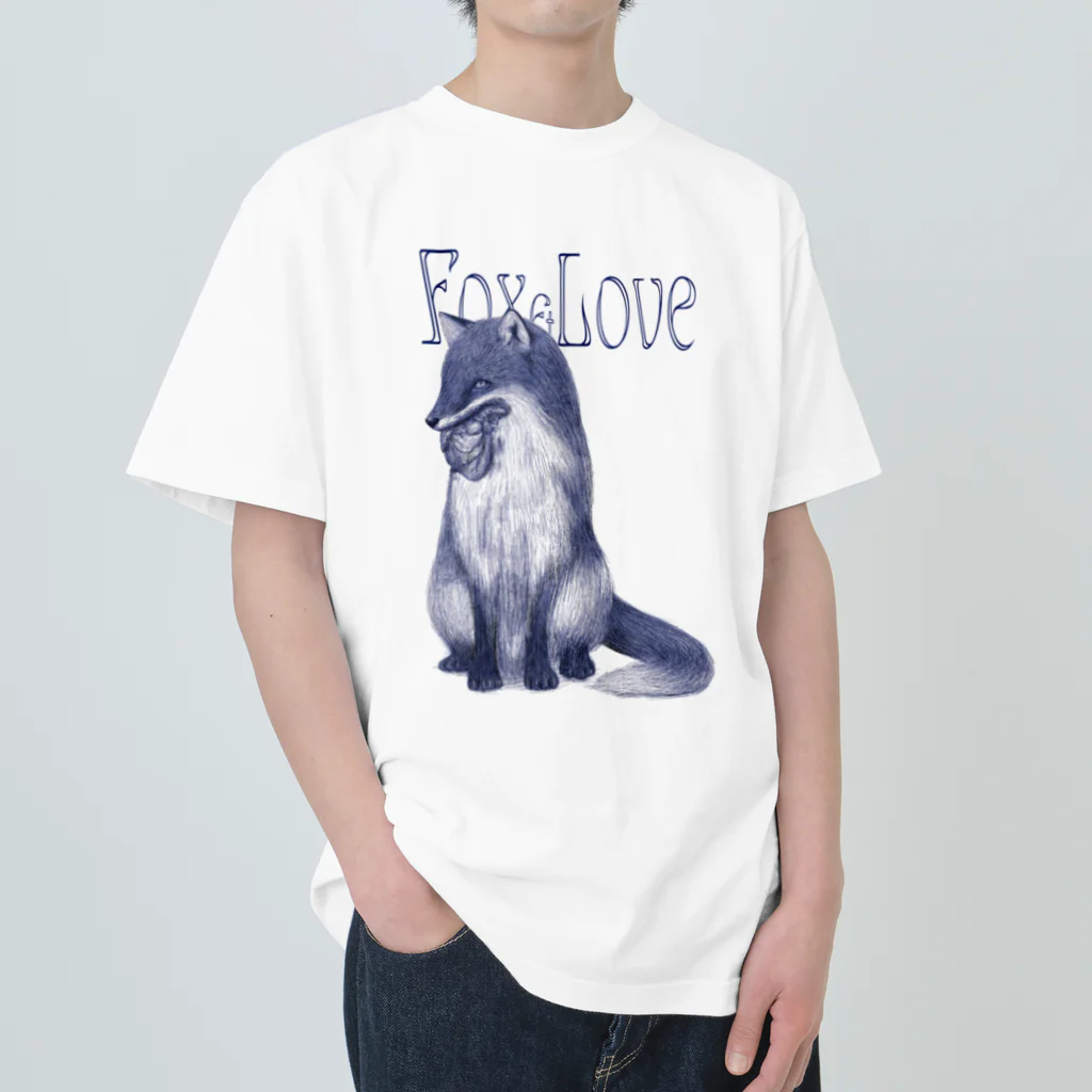 キツネサンビキのFox&Love Heavyweight T-Shirt