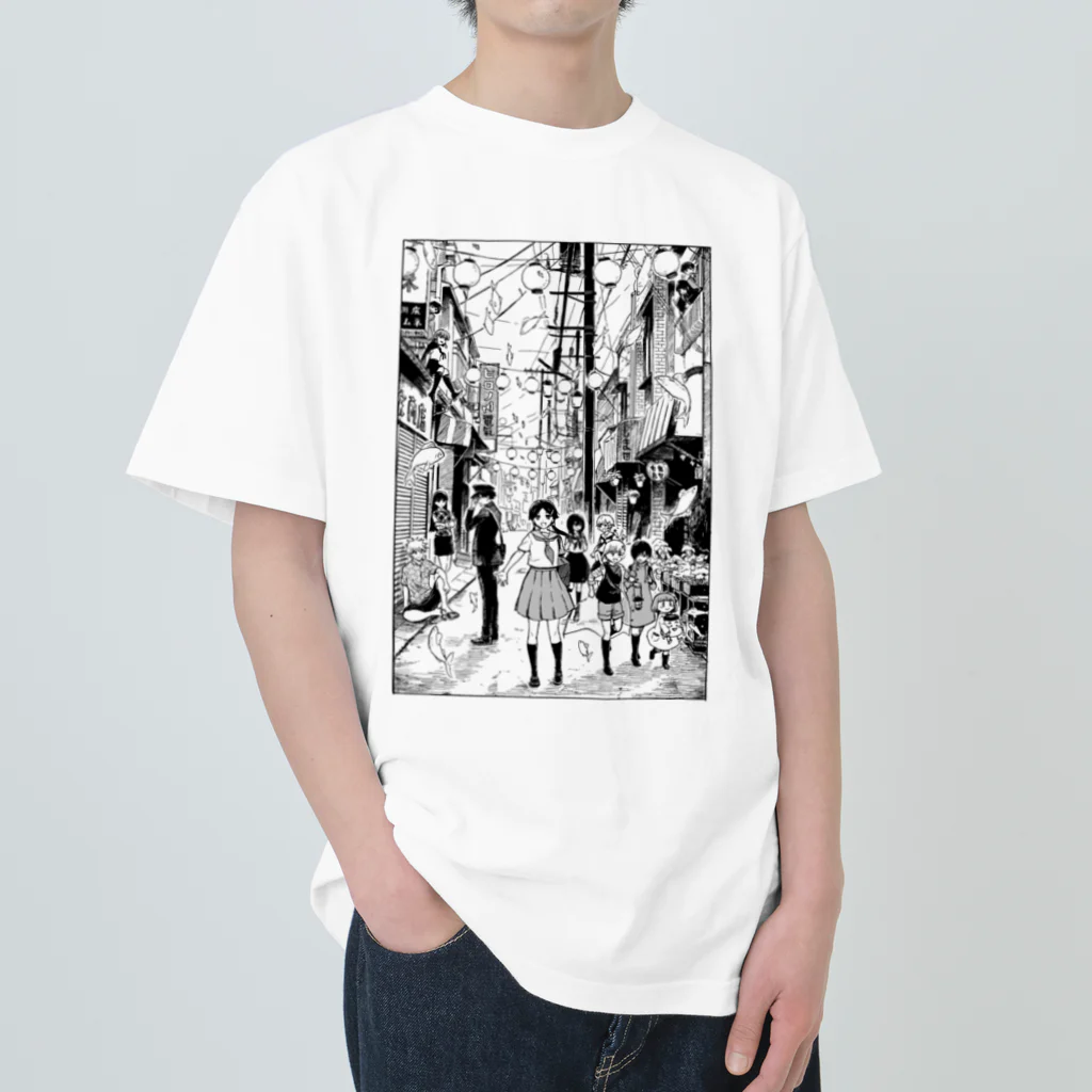 くらやみ横丁グッズ商店の宵町めめ画業10周年記念Tシャツ Heavyweight T-Shirt