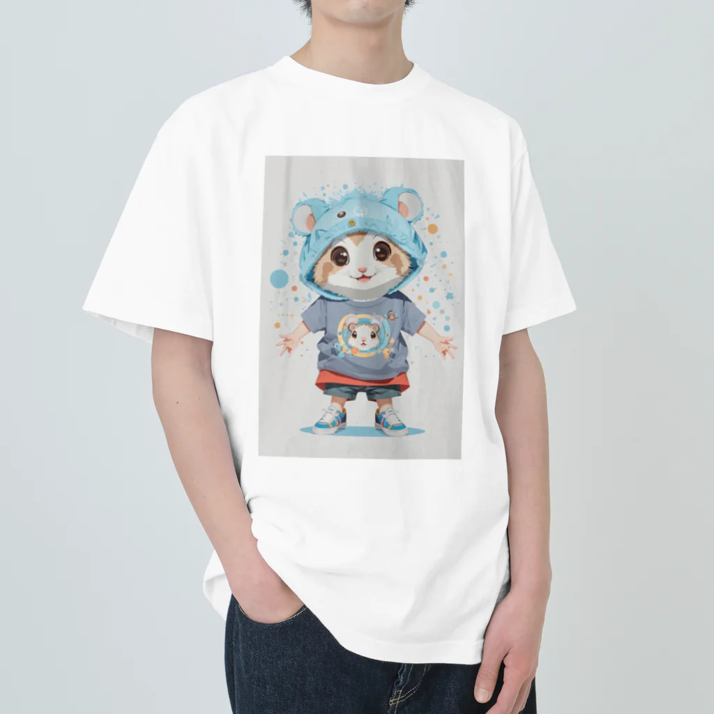 ka-washopのハムちゃりcuteグッズ ヘビーウェイトTシャツ