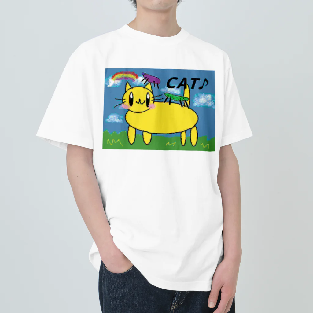 みにょ子の猫～お盆ver～ Heavyweight T-Shirt