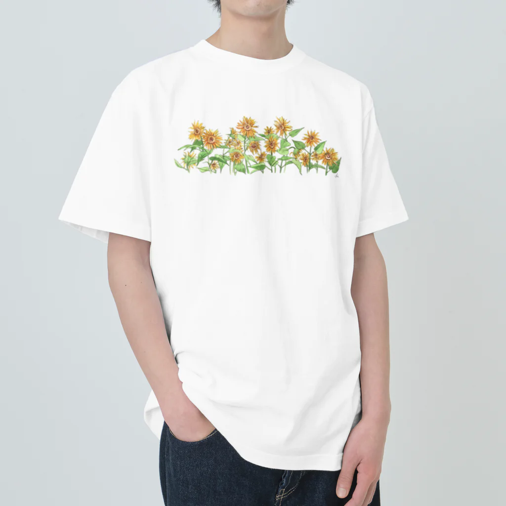 Shinanin 天使のイラストグッズの向日葵 Heavyweight T-Shirt