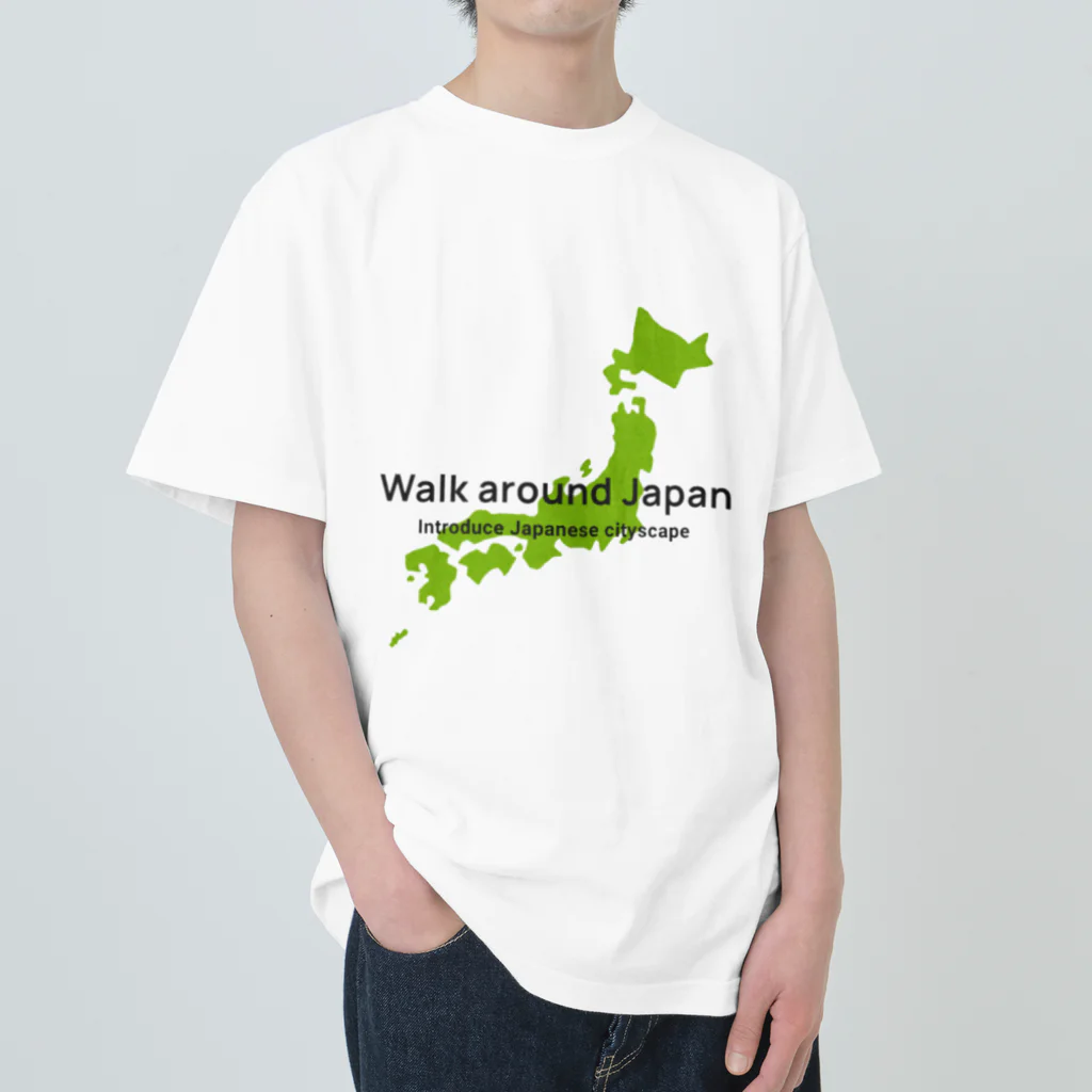 Walk around JapanのWalk around Japan Heavyweight T-Shirt