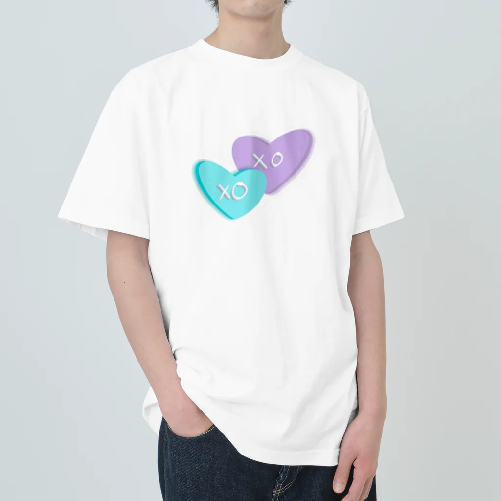 mariascharmsのxoxo シンプル　ハート　デサイン Heavyweight T-Shirt