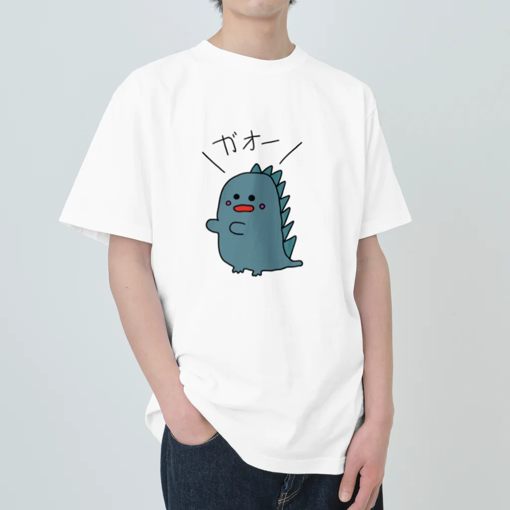 タキタキの怪獣ゴンのガオーTシャツ ヘビーウェイトTシャツ