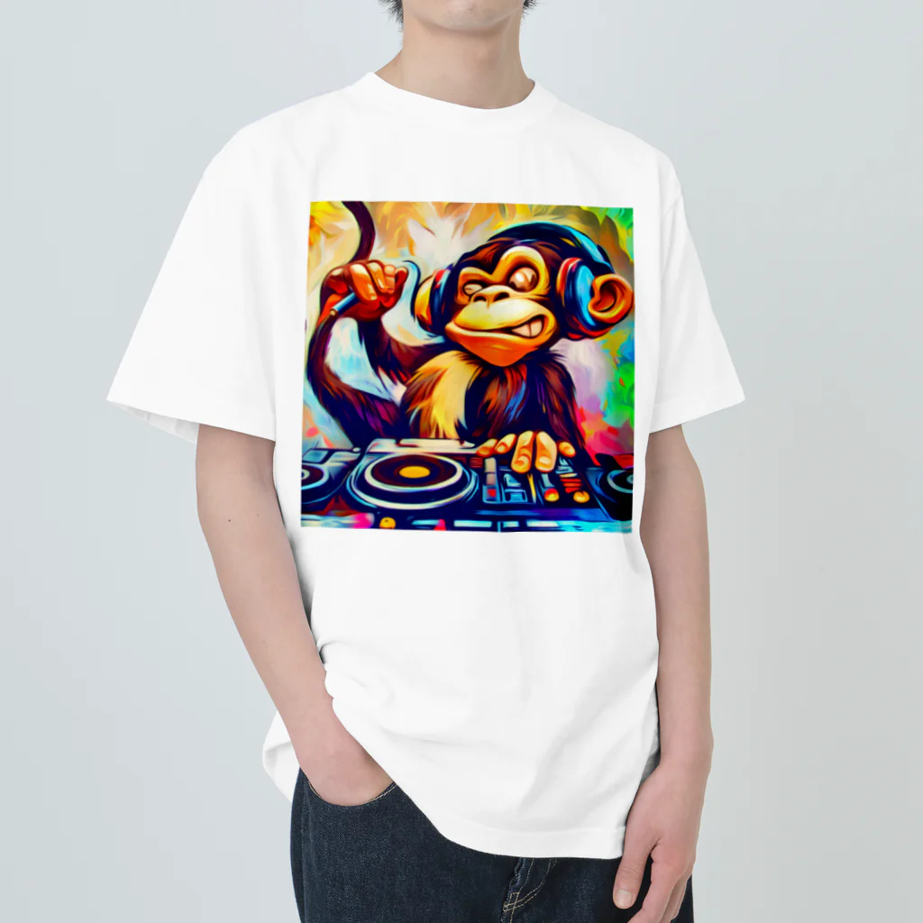 マッスルショッピングのDJさるくん Heavyweight T-Shirt