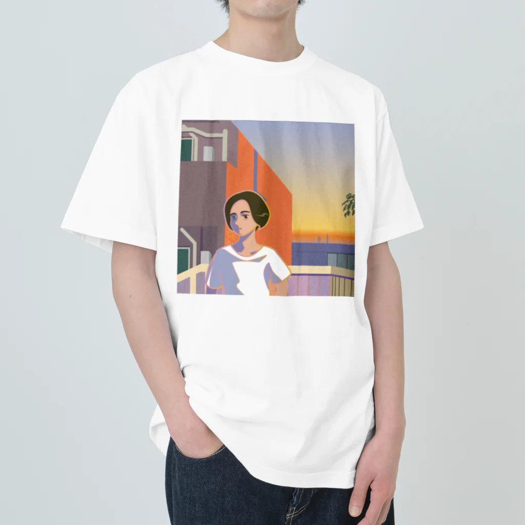 イチルのショップのSunset street and boy Heavyweight T-Shirt