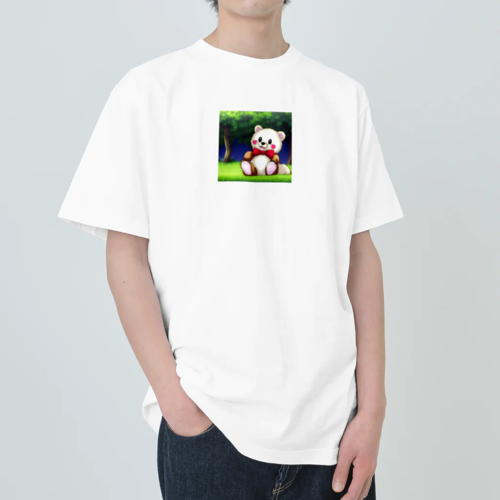 たかこのかわいい熊ちゃん　おがわくん ヘビーウェイトTシャツ