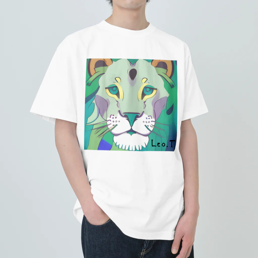 Leo.T Shopのライオンアート　Leo.T ヘビーウェイトTシャツ