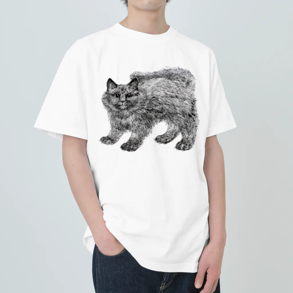 segasworksのふわふわの仔猫 ヘビーウェイトTシャツ