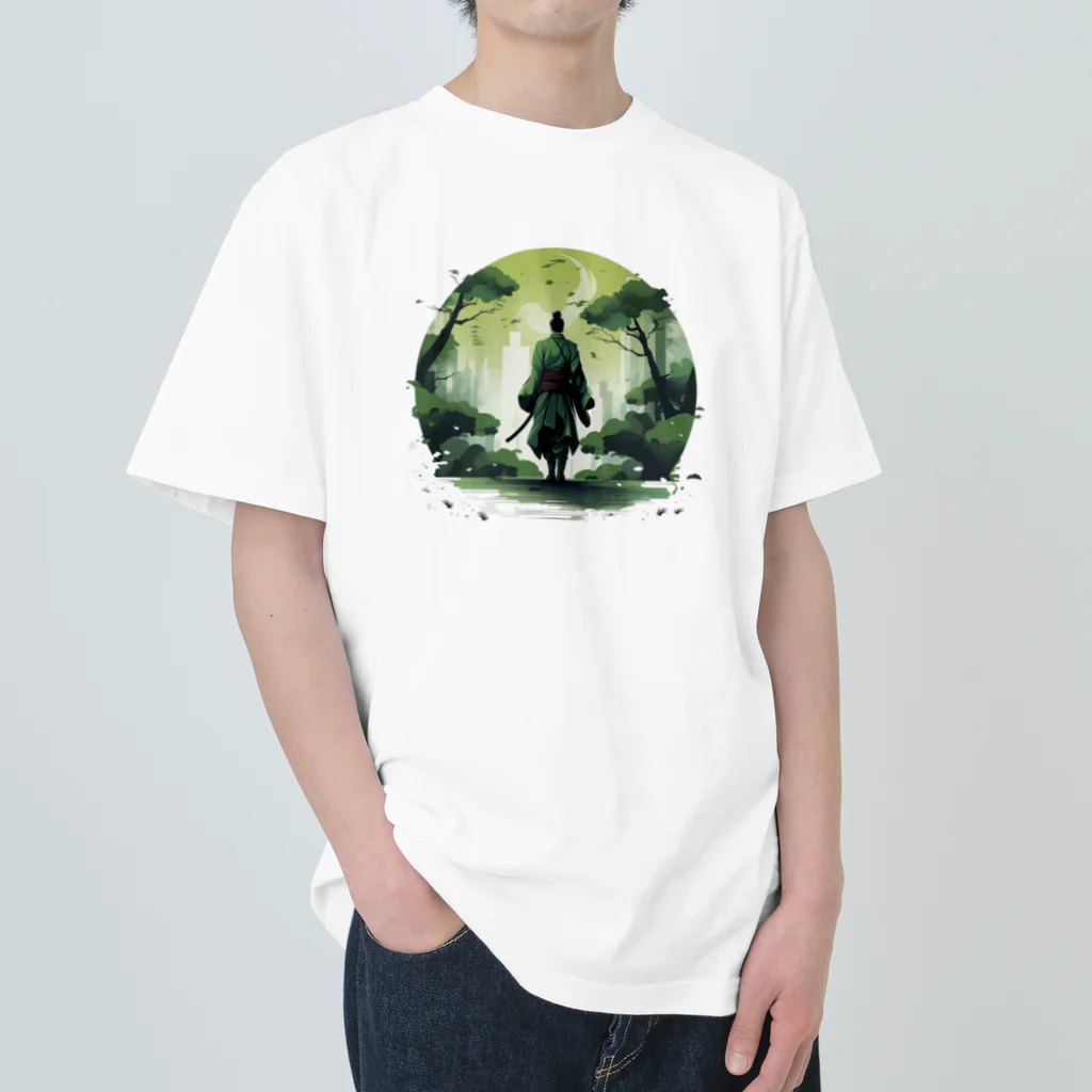 Carpe Diemのグリーンサムライ Heavyweight T-Shirt