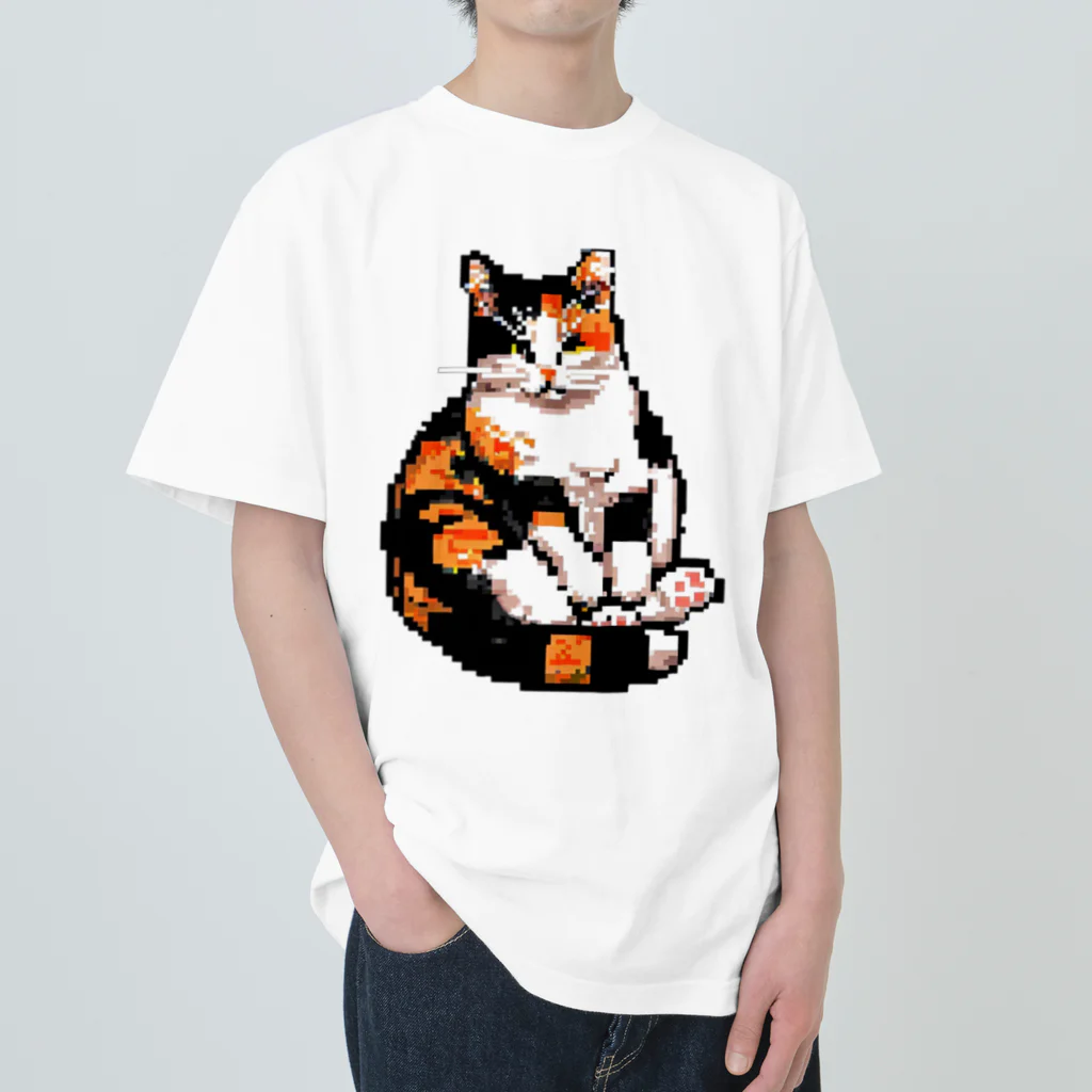 スタートライフ！のトリコロールドットキャット ヘビーウェイトTシャツ