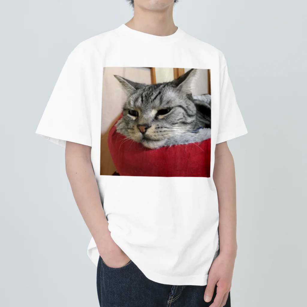 ねこノートのあごのせ寝 Heavyweight T-Shirt