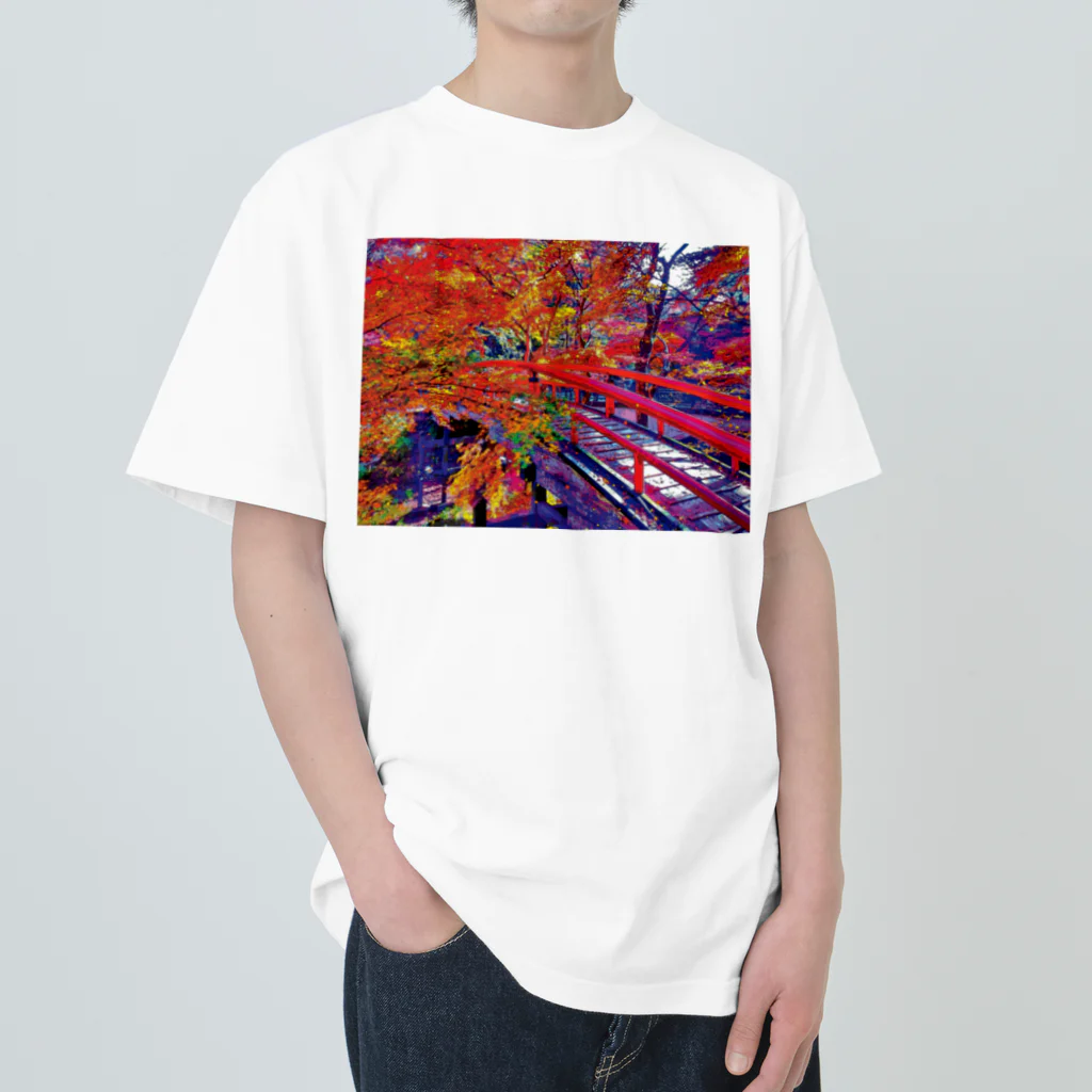 GALLERY misutawoの伊香保 河鹿橋の紅葉 Heavyweight T-Shirt