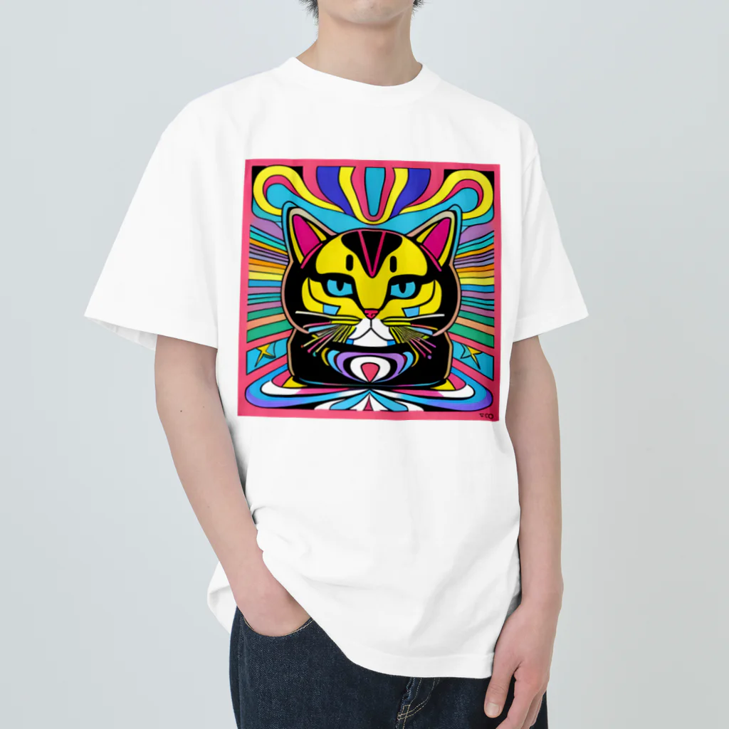 T--の猫1 ヘビーウェイトTシャツ