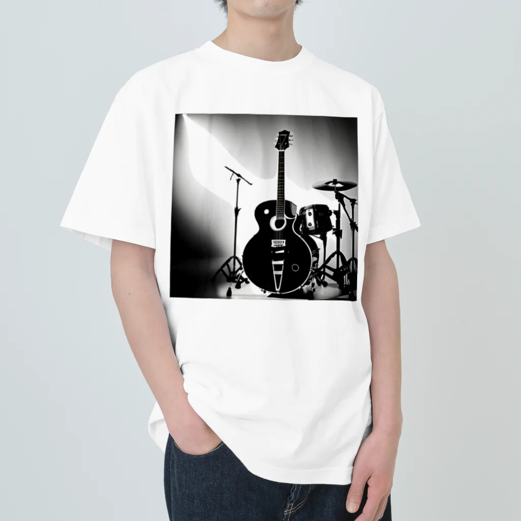 animaltennensuiの音楽の心・白黒で描かれた情熱の瞬間 Heavyweight T-Shirt