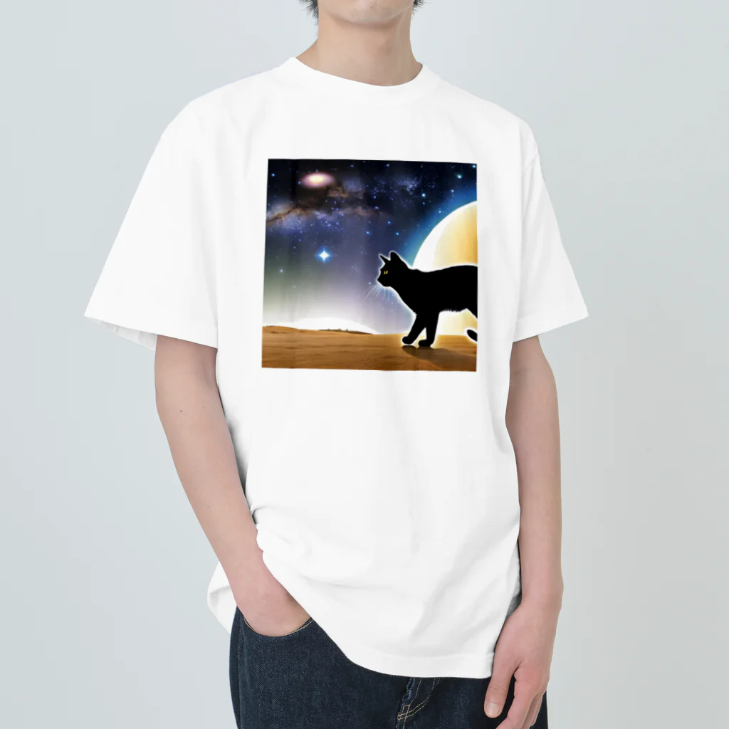 genki-cyatoの火星猫 ヘビーウェイトTシャツ