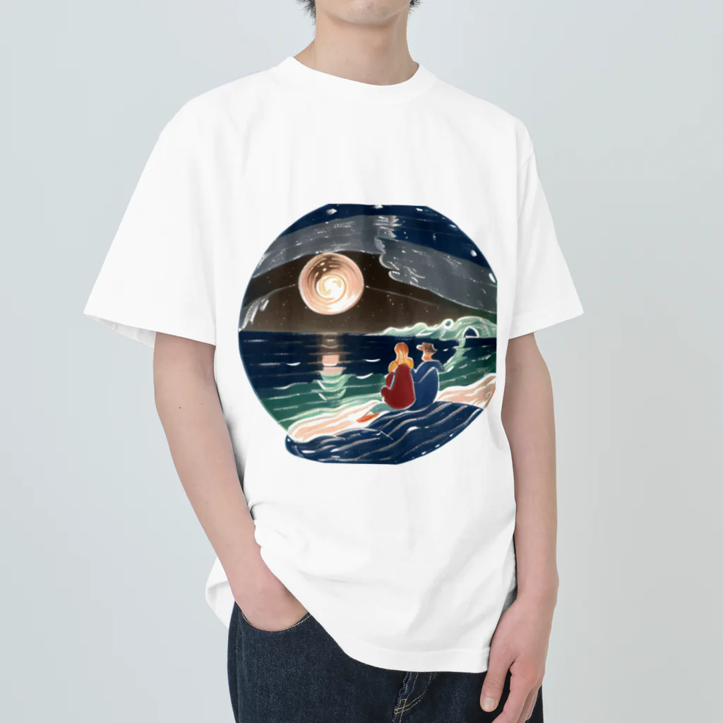 tetsuの夜の海 ヘビーウェイトTシャツ