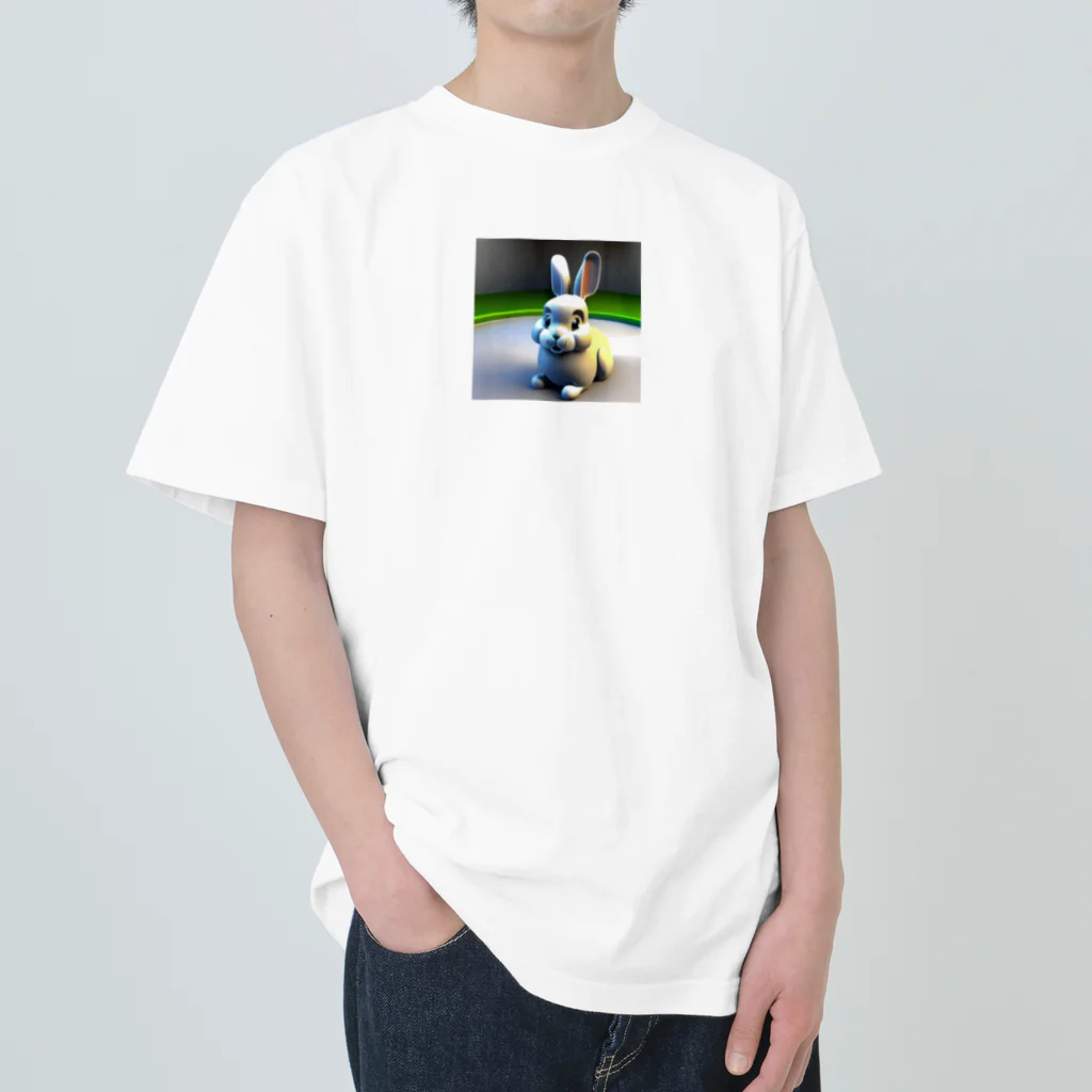 動物好きのともやのかわいい兎の3Dイラストグッズ Heavyweight T-Shirt