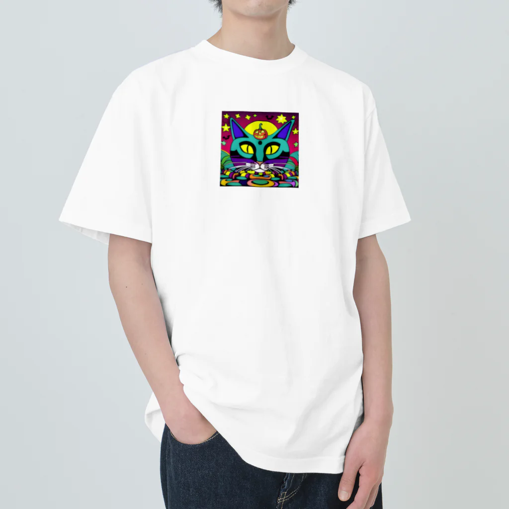 ごま塩のキケケCAT Heavyweight T-Shirt