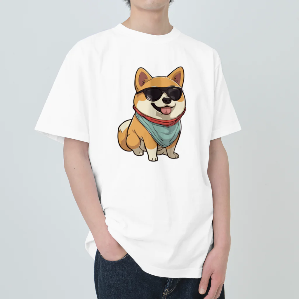 lilymummy リリマミのイカした柴犬 ヘビーウェイトTシャツ