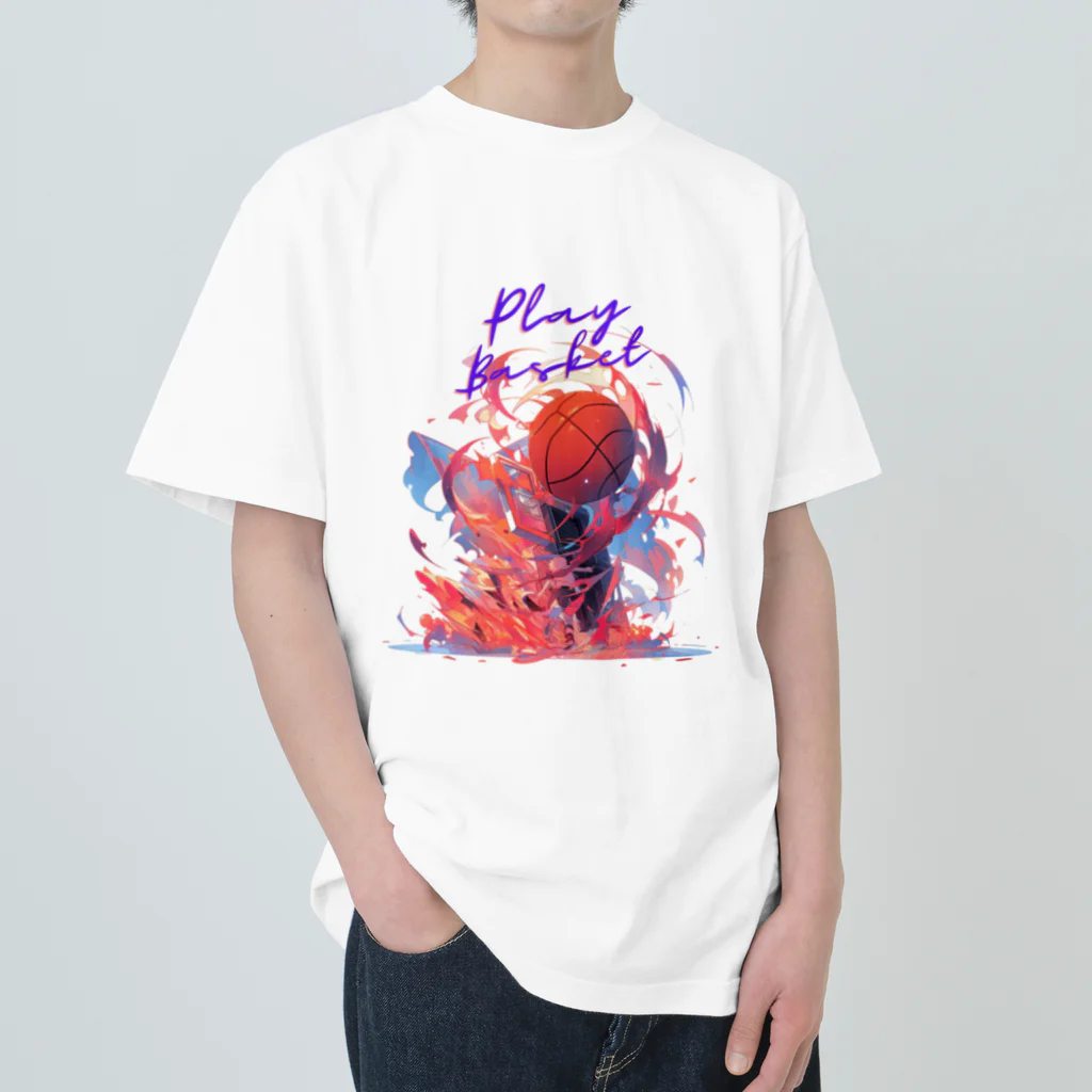 SUY_art_のPlay Basket ヘビーウェイトTシャツ