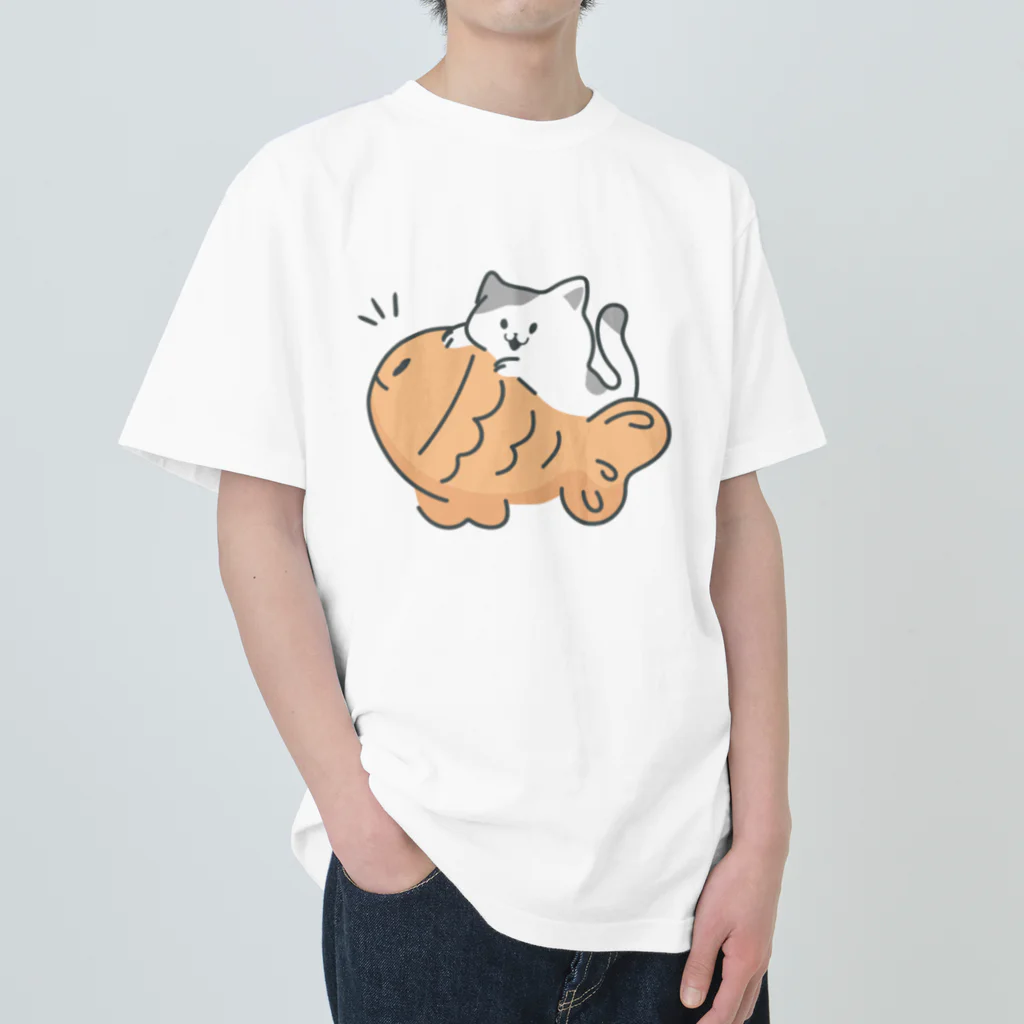 RabbitHouseの乗ってるよたいやきくん！ Heavyweight T-Shirt