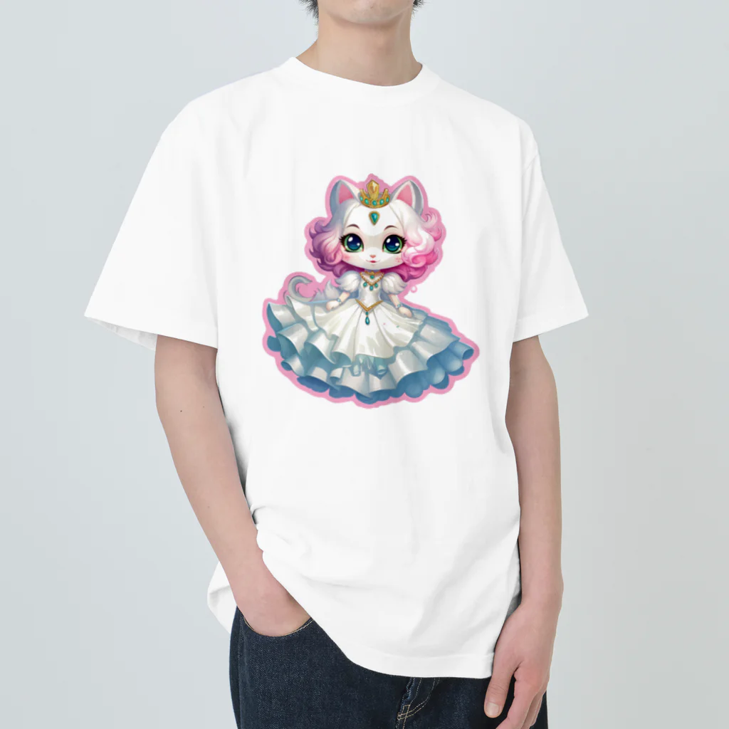 Sweet Stashの猫のプリンセス Heavyweight T-Shirt