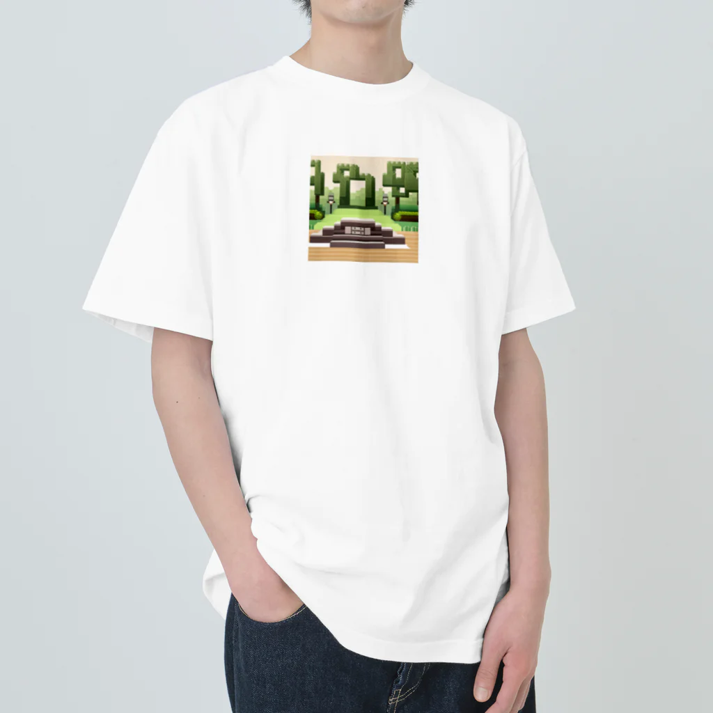 cunissaのドット絵古の祭壇 ヘビーウェイトTシャツ