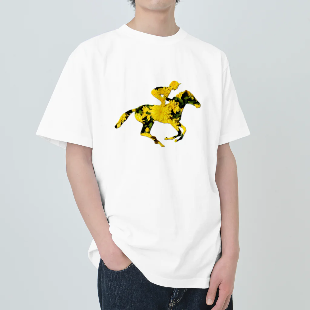 mumusのうま　Helianthus annuus ヘビーウェイトTシャツ