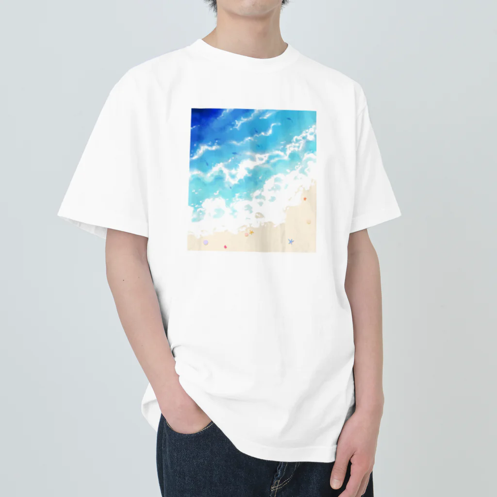 メロウなソラの海辺 Heavyweight T-Shirt