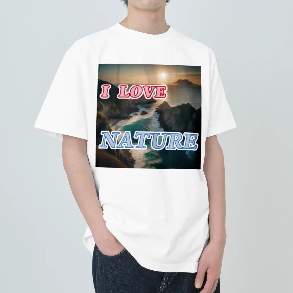 wataru-ingのI LOVE NATURE Heavyweight T-Shirt