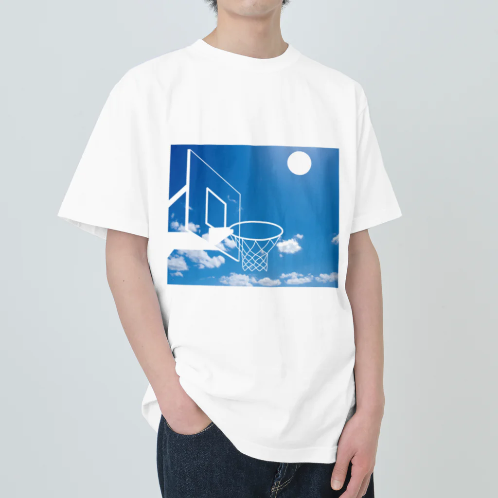 y_s_k_の青空とバスケットゴール Heavyweight T-Shirt