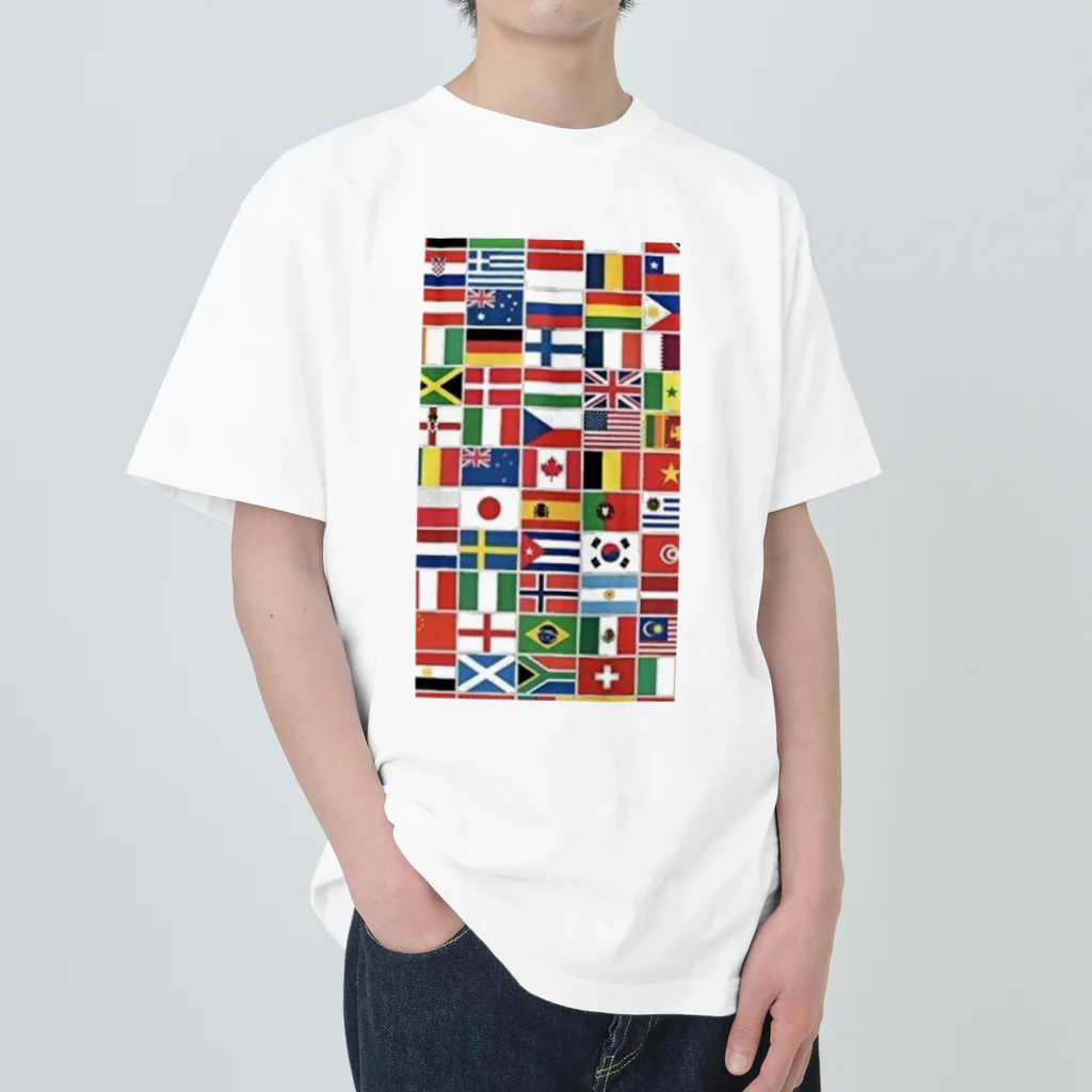 KOUJI NET ORIGINAL SHOPの世界の国旗 ヘビーウェイトTシャツ