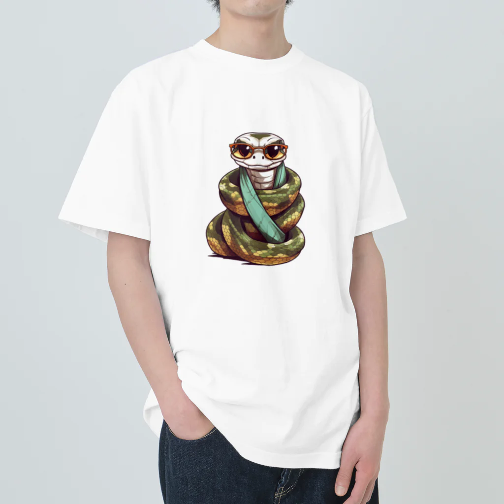 Vasetti_pressのカッコイイパイソン ヘビーウェイトTシャツ