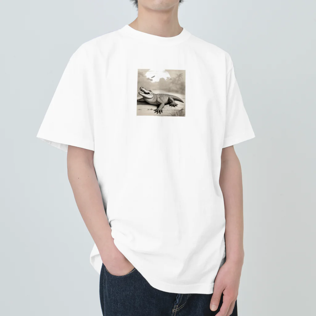 okaokaのジャングルのワニ Heavyweight T-Shirt