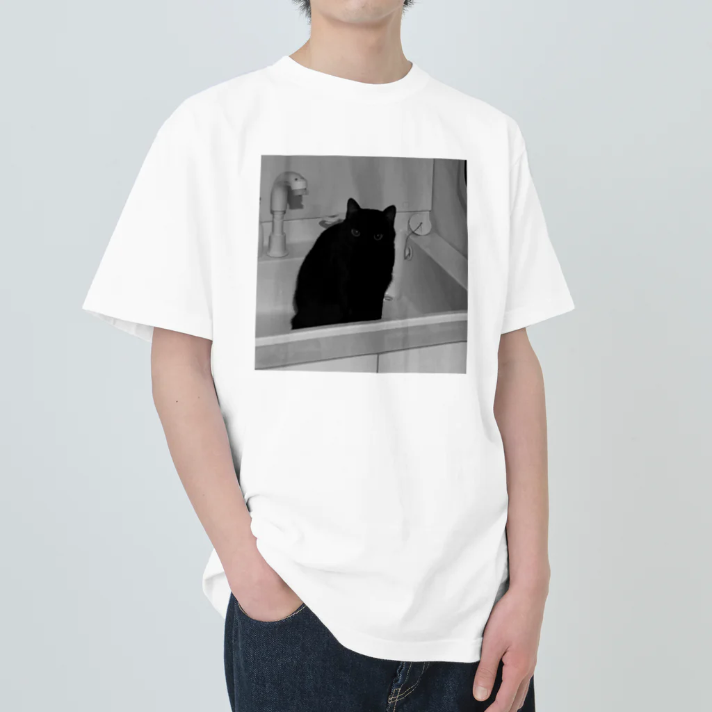 深夜の猫屋さんの深夜猫 ヘビーウェイトTシャツ