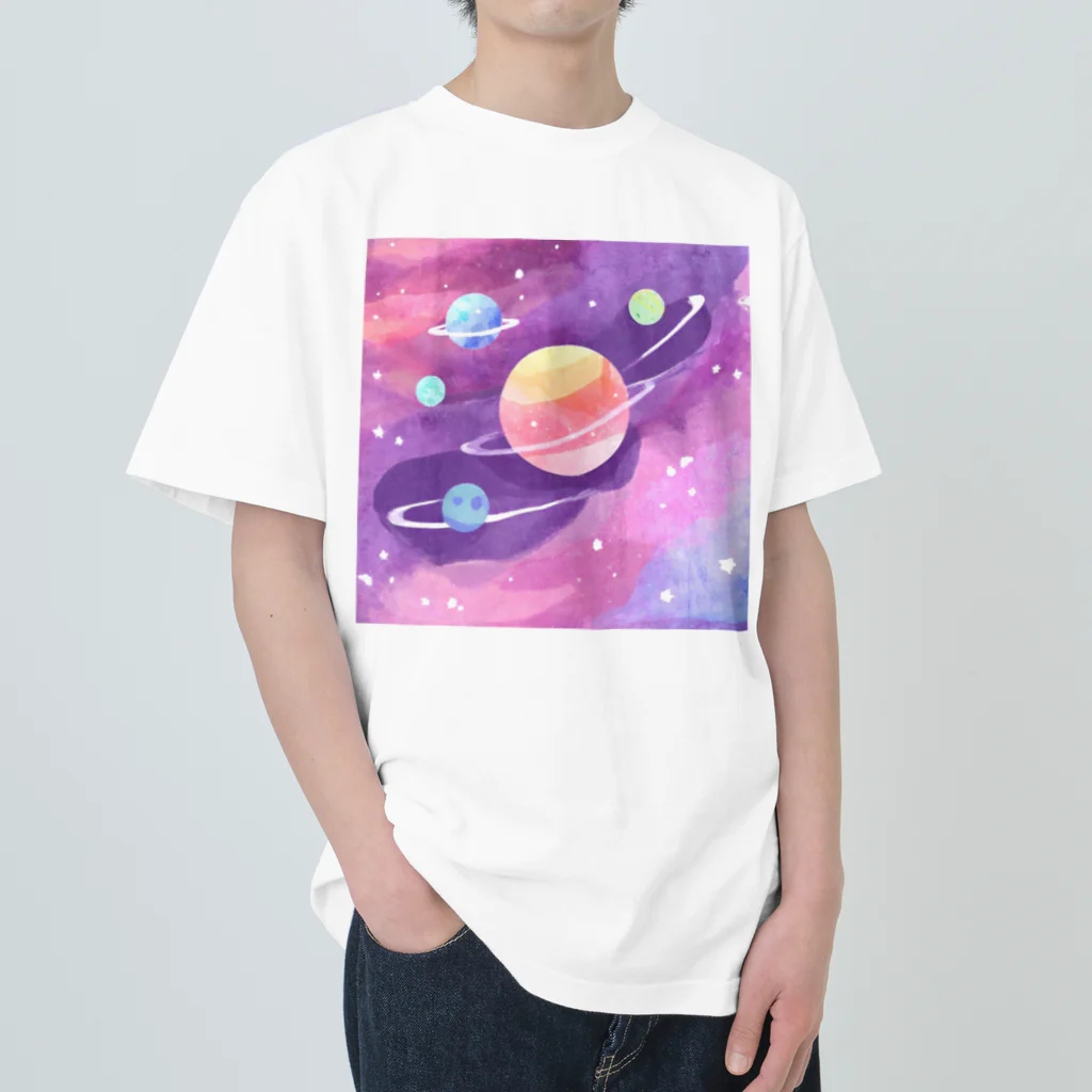 人生を笑いに変えるアートの宇宙のパワーを感じて Heavyweight T-Shirt