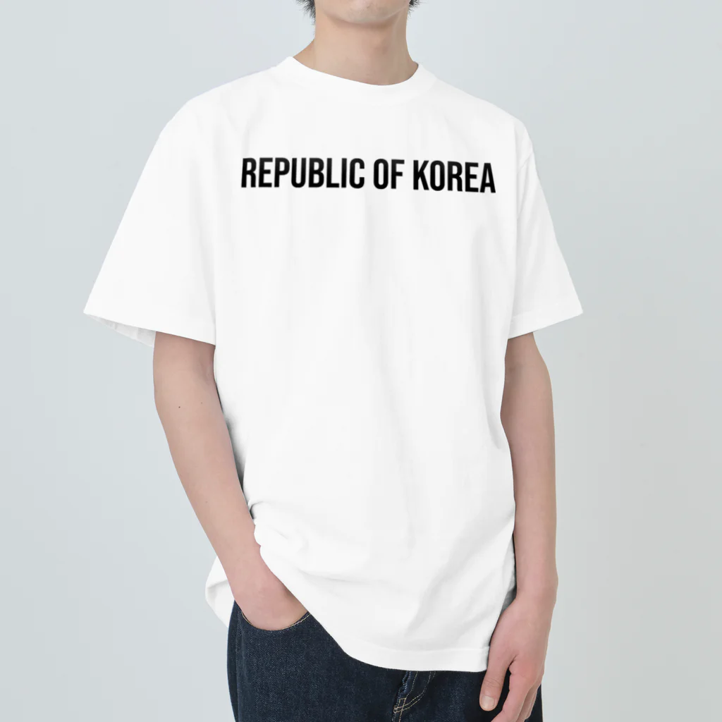 ON NOtEの韓国 ロゴブラック ヘビーウェイトTシャツ